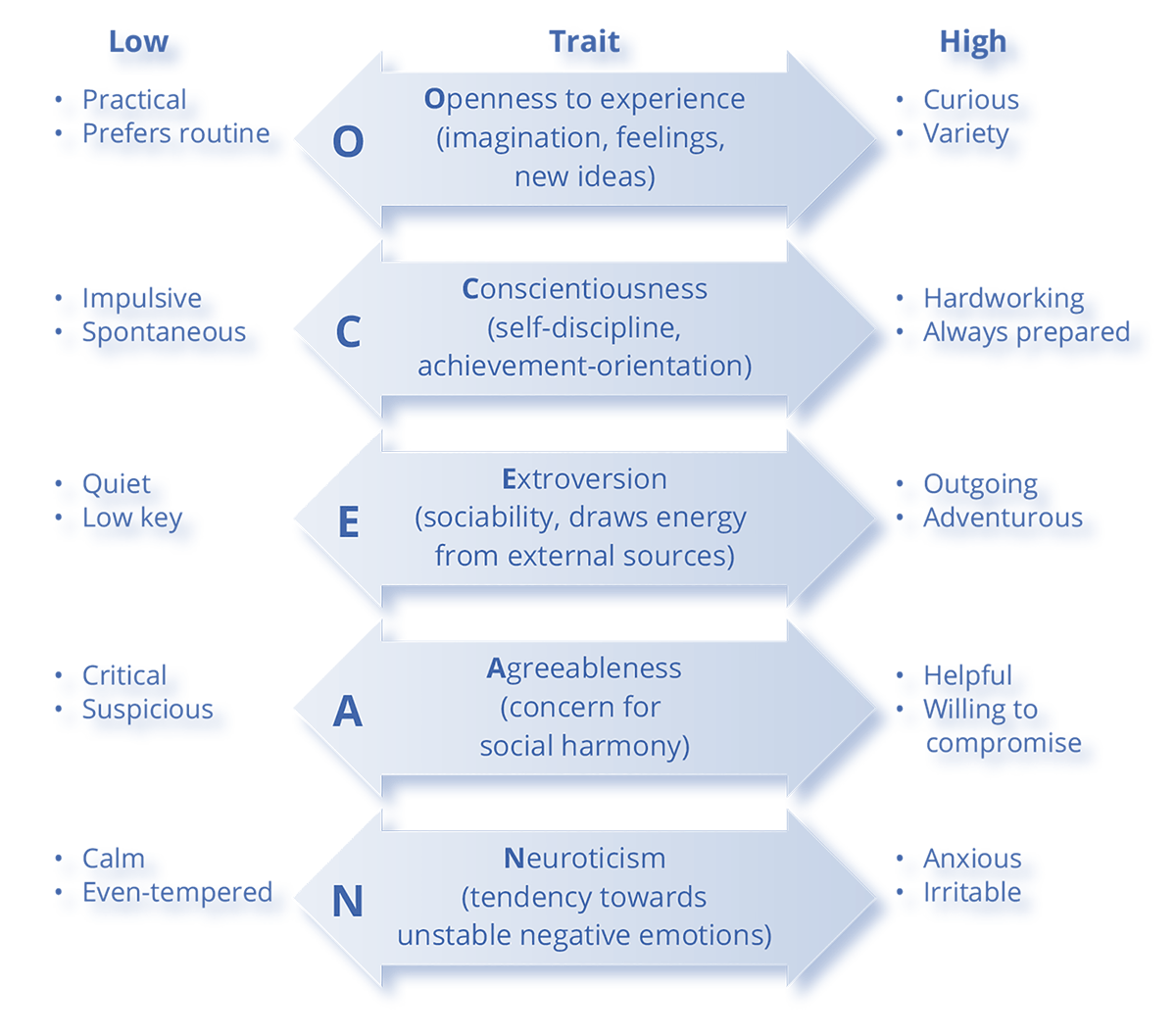 The Big Five Personality (OCEAN) Model